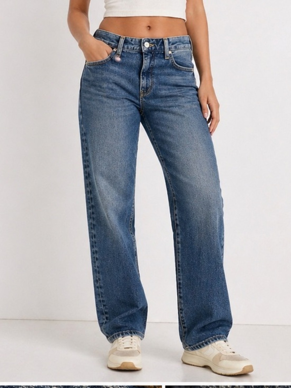 Pilcro Anthropologie Mid Rise Straight Leg Jeans Medium Wash Size 28